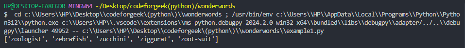 random_words Method 3 Solution