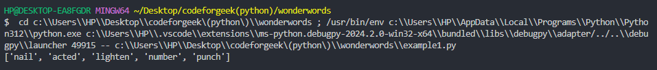 random_words Method 1