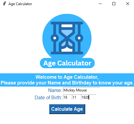 Entering the Date of Birth