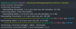 Create a Basic Calendar Application with Python Tkinter | CodeForGeek