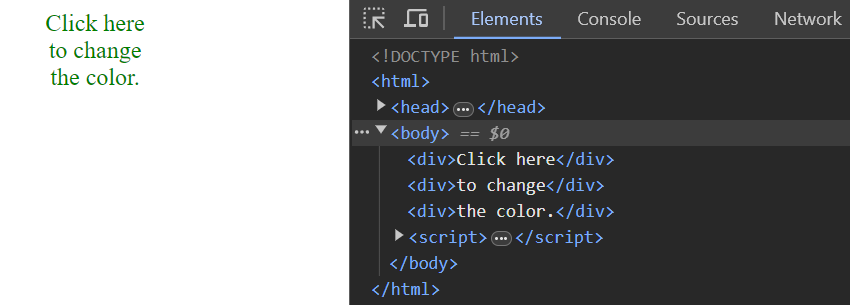 Changing the Color of All Elements on Click