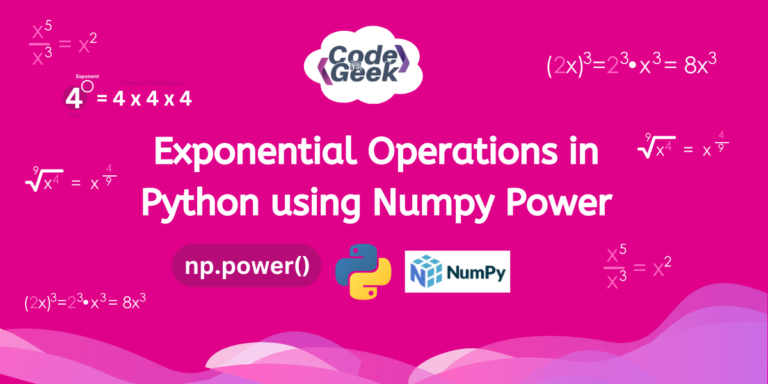 Exponential Operations In Python Using Numpy Power