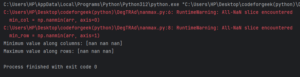 numpy.nanmin() in Python: Finding Min Value Ignoring NaN | CodeForGeek