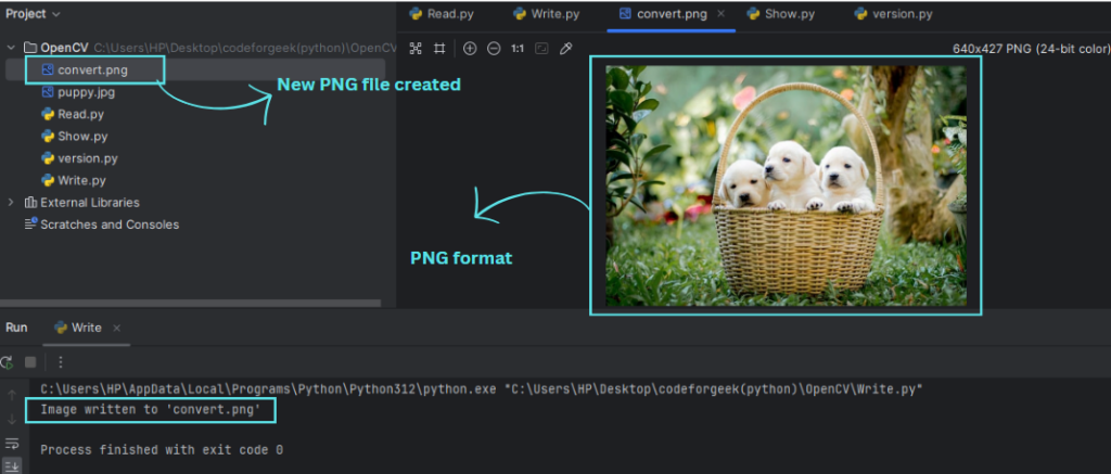 OpenCV imwrite() Function