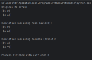 NumPy.cumsum() in Python: For Calculating Cumulative Sum | CodeForGeek