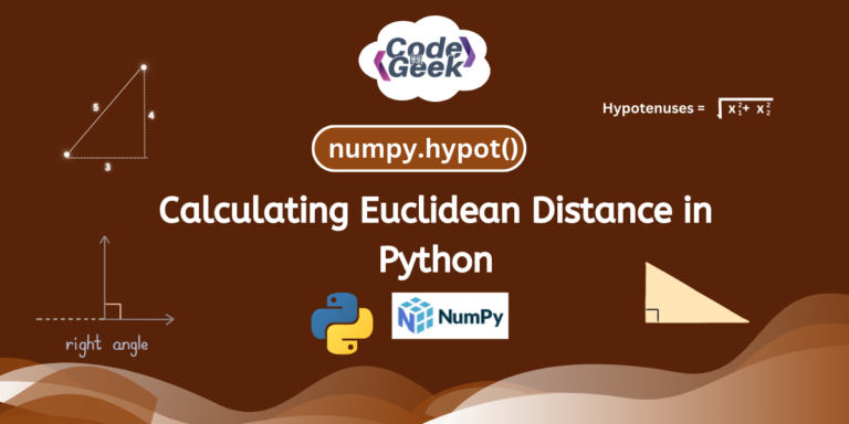 Calculating Euclidean Distance In Python