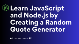 Learn JavaScript And Node