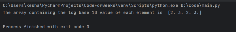 What is the log10 Function in NumPy? | CodeForGeek