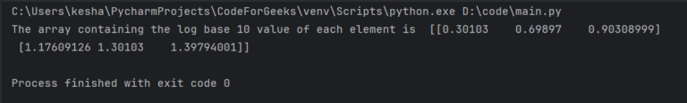 What is the log10 Function in NumPy? | CodeForGeek
