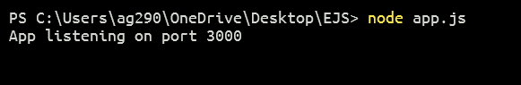 node app.js output