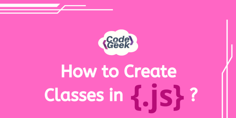 Classes In Js