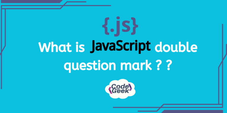 Double Question Mark In Js