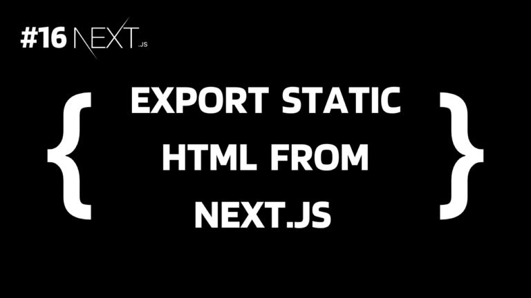 Export Static HTML