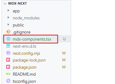 Creating mdx-components.tsx 