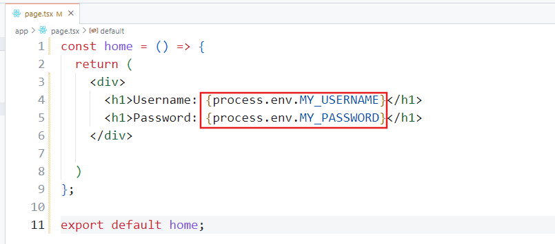 Accessing environment variables