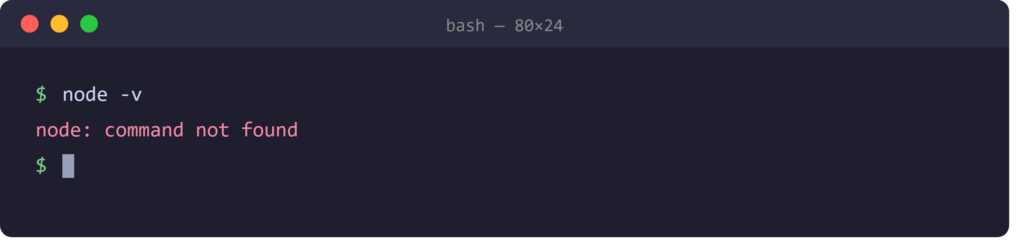 command not found error