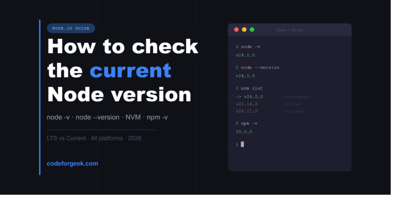 check the current Node version
