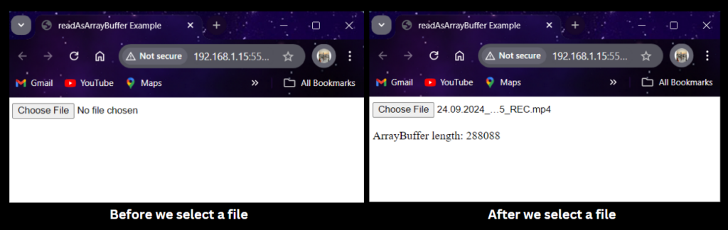 readAsArrayBuffer Output