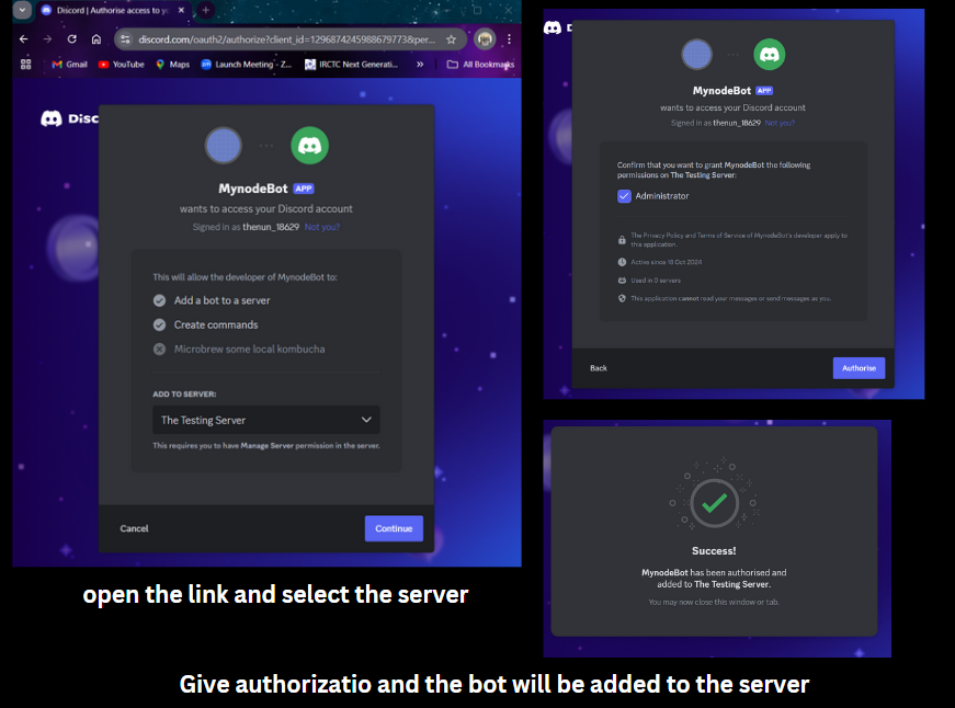 Adding Bot to Discord Server Step 2