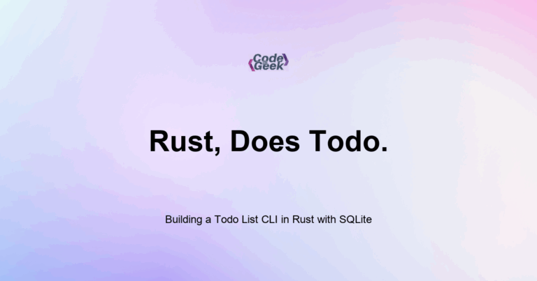 Featured Image For: Building A Todo List CLI In Rust With SQLite