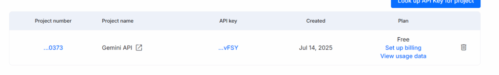 Your API key