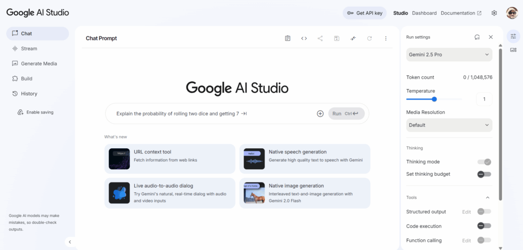 Google aistudio