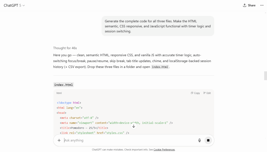 HTML code
