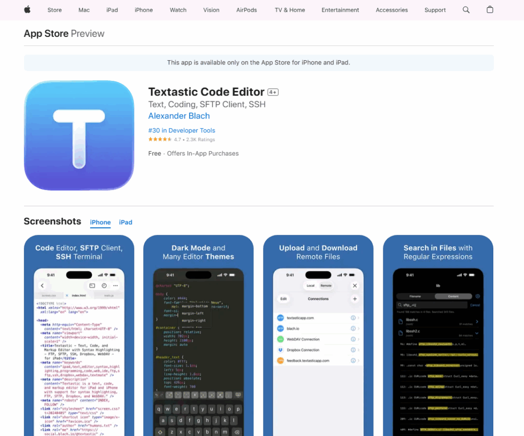 Textastic Code Editor
