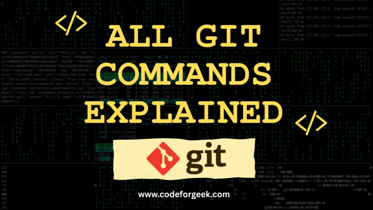ALl GIT Commands Explained