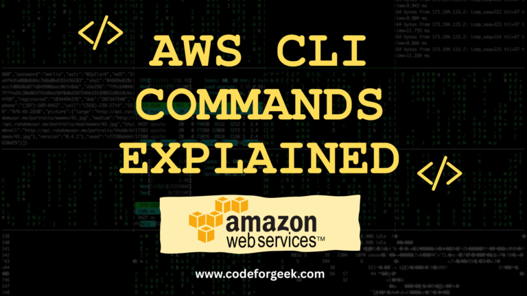 AWS CLI Commands Explained