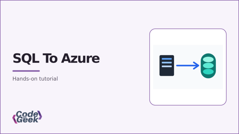 Diagram showing SQL Server data moving to an Azure SQL Database
