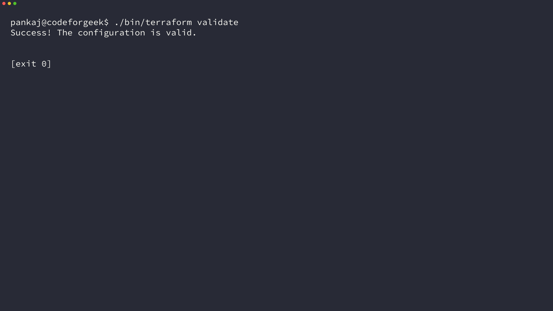 Terraform validate confirms a configuration with a sensitive ephemeral input is valid