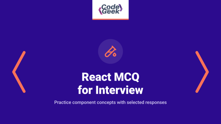 100 React MCQ for Interview (React Quiz Test)