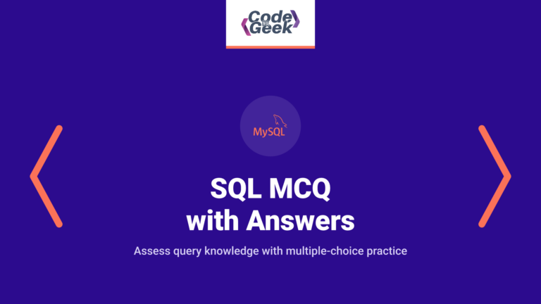 100 SQL MCQ with Answers (SQL Test 2026)