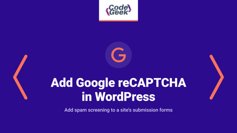 How to add Google reCAPTCHA in WordPress