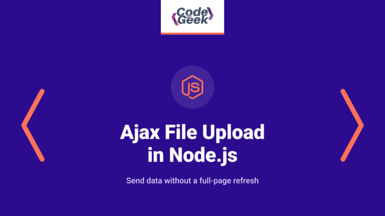 Ajax file upload in Node.js