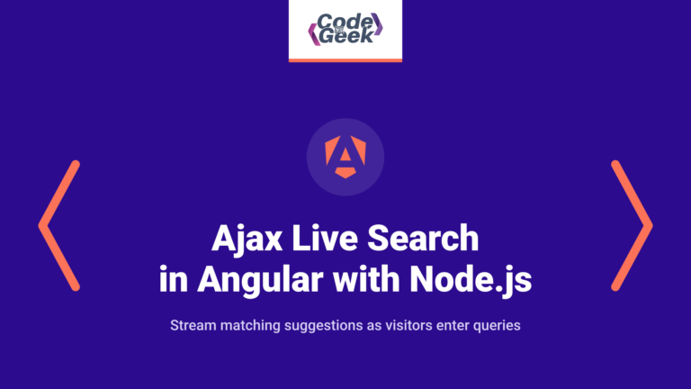 Ajax Live Search in Angular with Node.js and RxJS