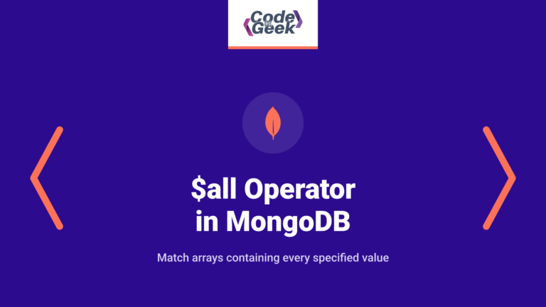 $all Operator in MongoDB – Simple Guide