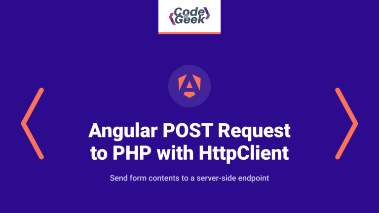 Angular POST Request to PHP with HttpClient