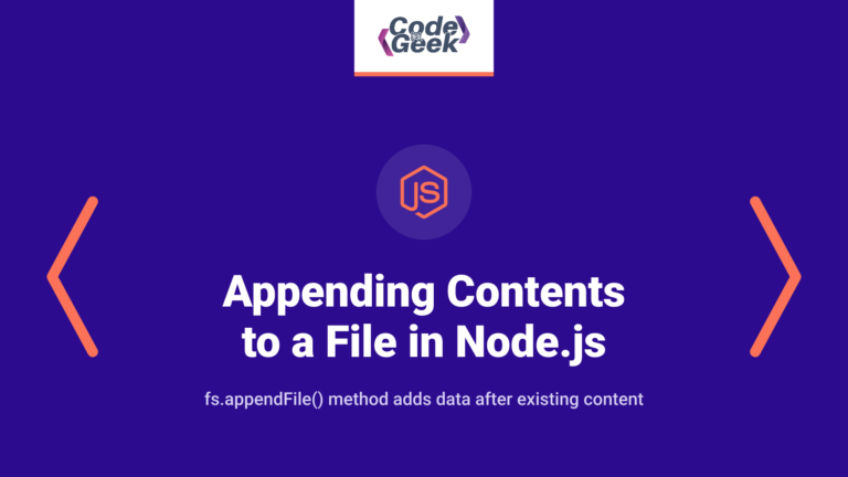 Appending Contents to a File in Node.js: A Guide to Using the fs.appendFile() Method
