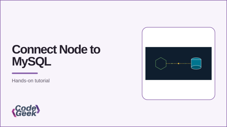 Node.js hexagon connected to MySQL cylinder over port 3306
