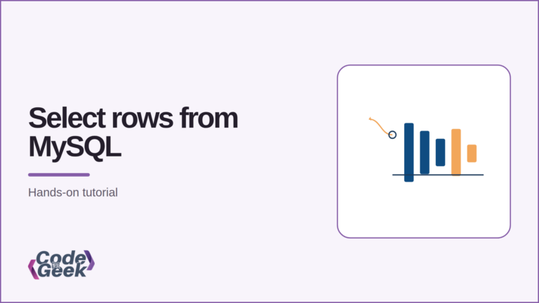 Selecting rows from a MySQL table with Node.js, shown as rows picked out of a table