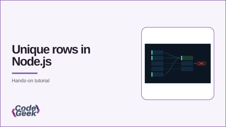 Diagram of repeated rows collapsing into unique results in a Node.js MySQL query