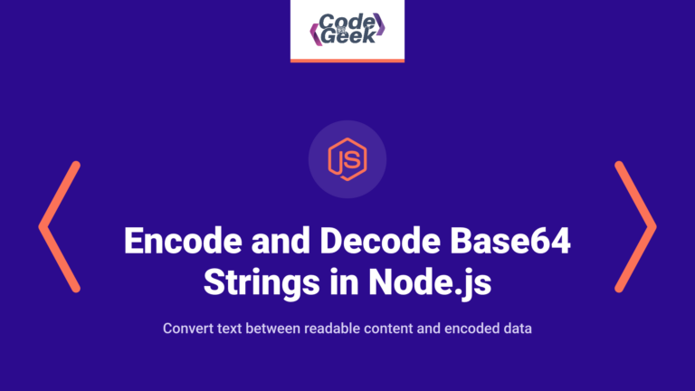 How to Encode and Decode Base64 Strings in Node.js