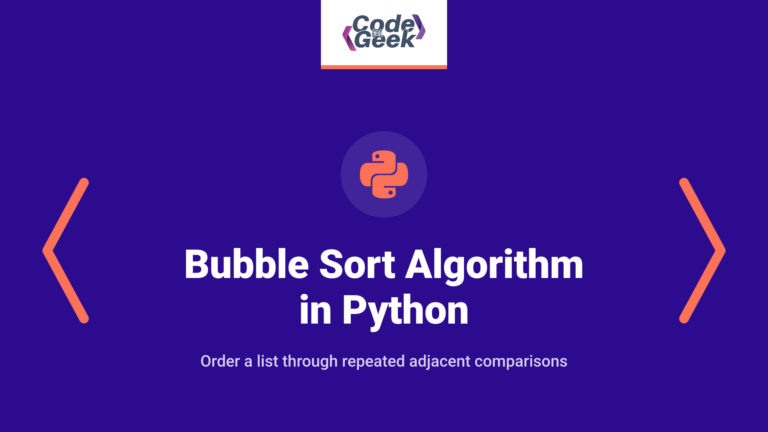 Bubble Sort Algorithm in Python