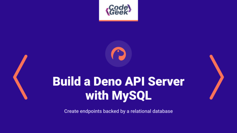 Build a Deno API Server with MySQL