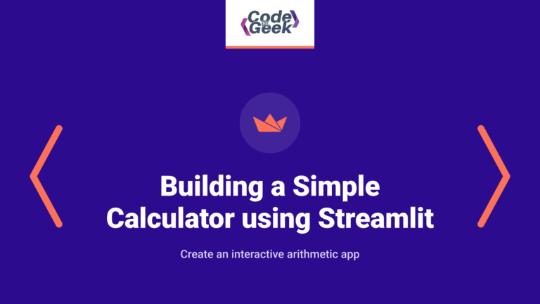 Building a Simple Calculator using Streamlit