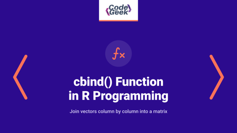 cbind() function in R programming