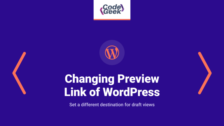 Changing Preview Link of WordPress