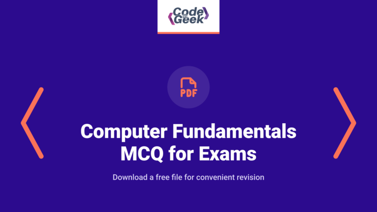 Computer Fundamentals MCQ for 2026 Exams [Free PDF Download]